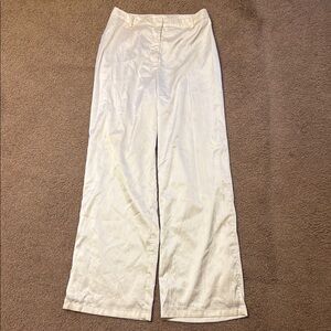 Peppermayo Elegant Cream Wide-Leg Pants